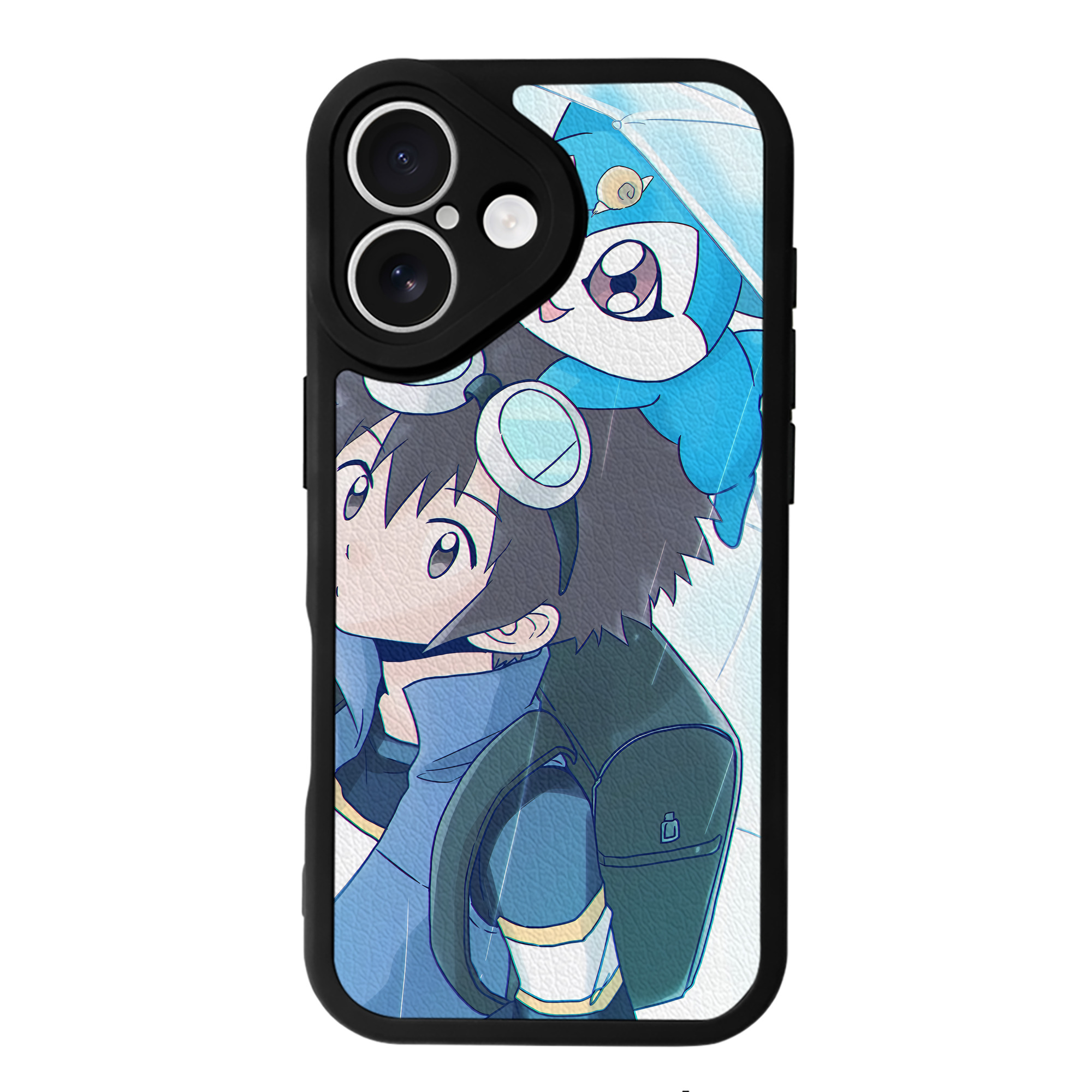 （画像用） Digimon デジタルモンスター/デジモン 【iPhone 16シリーズ対応】シリコンスマホケース（レザー調） 材質：シリコン
